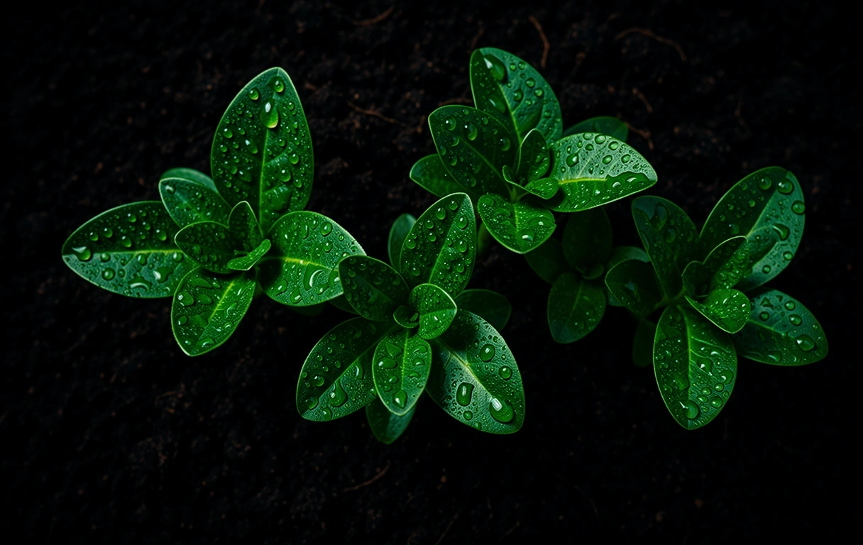 Soil and sprouts representing growth