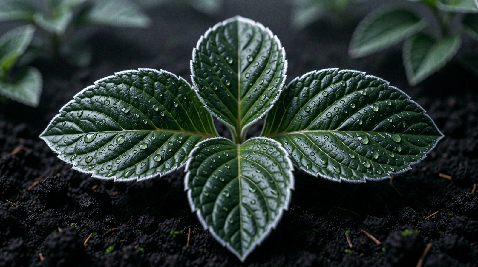 Detailed macro view of leaf vascular structures