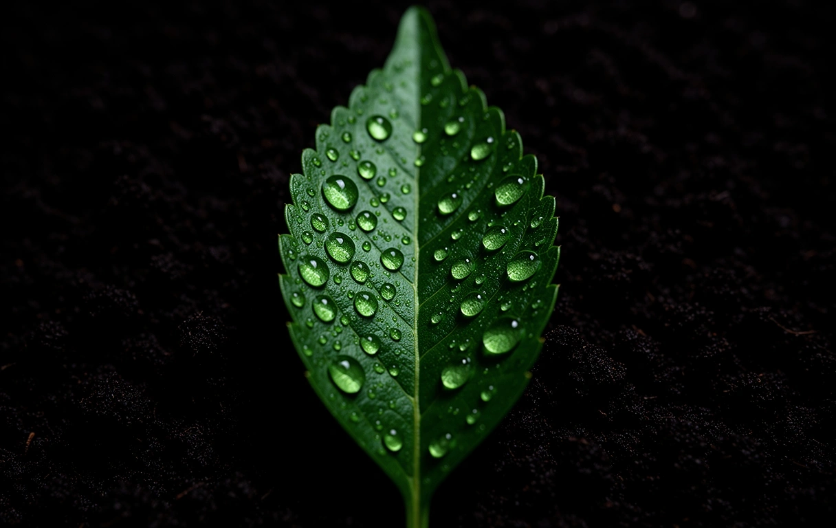 Macro botanical structure representing biological equilibrium